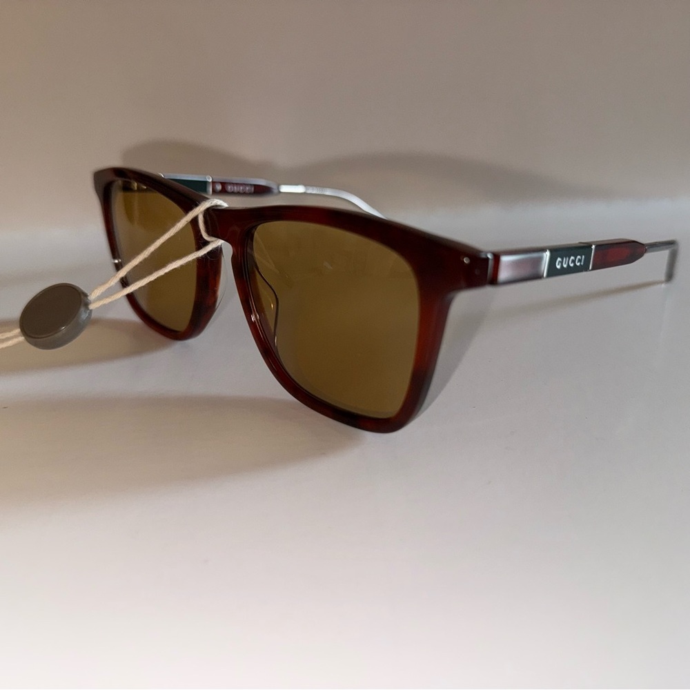 NWT $812 GUCCI  Brown Square Sunglasses GG0843S 003 Unisex - Picture 13 of 17